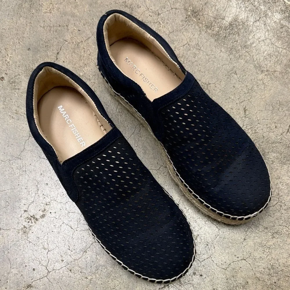 * Marc Fisher Dark Blue Espadrille Slip-Ons